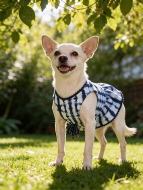 Blue and White Tie Dye Dress